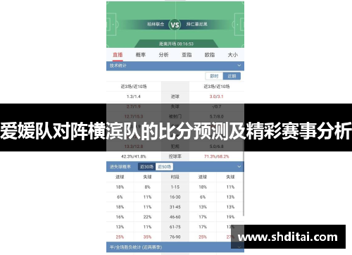 爱媛队对阵横滨队的比分预测及精彩赛事分析
